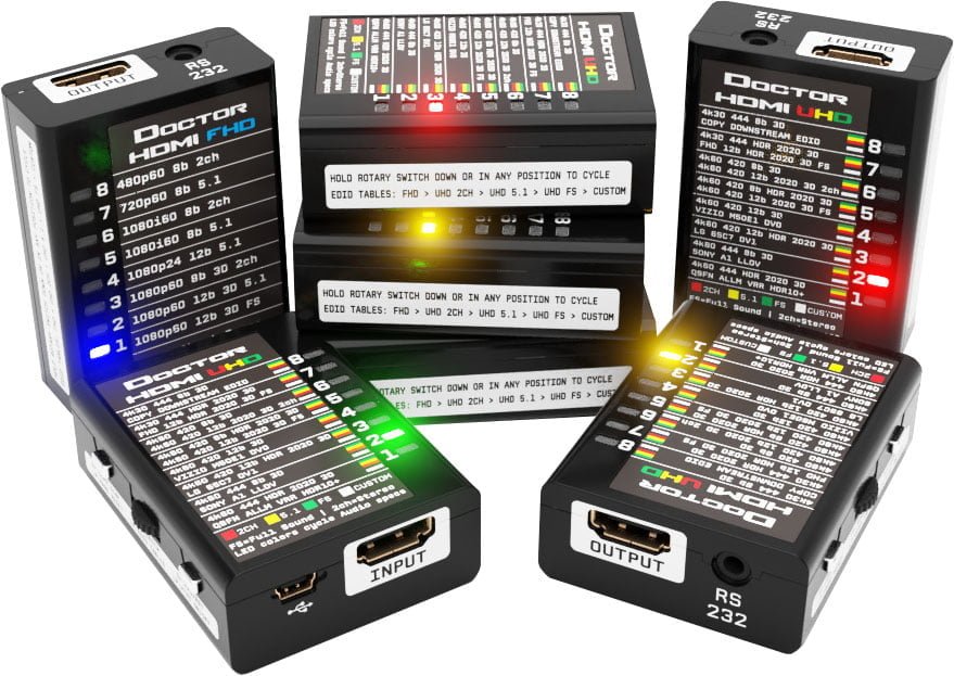 Dr HDMI 4K connected between HDMI source and display